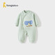 童泰（TONGTAI）嬰兒連體衣秋冬季純棉夾棉寶寶衣服兒童哈衣薄棉爬服綠色80cm