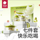BABYCARE PHILEMONbabycare寶寶餐具禮盒兒童保溫杯注水保溫碗7件套生日滿(mǎn)月禮物 派對時(shí)光餐具七件套