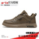 雙星皮鞋男款秋冬季新款男士復古休閑運動(dòng)板鞋加絨保暖英倫風(fēng)馬丁棉鞋 卡其（加絨高品質(zhì)款） 43