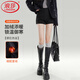 浪莎黑色短褲女秋冬加絨2025新款小個(gè)子高腰顯瘦熱褲拉美外穿打底靴褲
