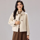 金菊多色可選含羊絨雙面呢羊毛大衣秋冬翻領(lǐng)牛角扣學(xué)院風(fēng)減齡女式外套