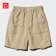 優(yōu)衣庫童裝男童女童尼龍休閑短褲沙灘褲戶(hù)外防水輕薄半褲474585 32 深米色 160