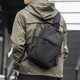 墨一斜挎包男士大容量機能風(fēng)運動(dòng)騎行胸包旅行休閑單肩包大學(xué)生小背包 黑色升級款
