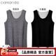 Clarkarida新品男士保暖背心無(wú)痕德絨發(fā)熱恒溫保暖內衣男秋冬防寒打底衫上衣 石墨黑+高級灰【頂奢貂絨】 XL (130-150斤)