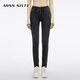 MISS SIXTY2025冬季新款含羊絨牛仔褲女雙扣腰顯瘦修身小腳鉛筆褲 黑灰 26