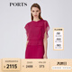 PORTS寶姿春夏新品女裝短袖中長(cháng)連衣裙LM8D249KWB008 爵士粉 M (6)
