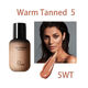 歐美小奶瓶粉底液美黑小麥色古銅色巧克力色bb霜遮瑕深色號黑色 5WT古銅色