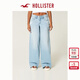 HOLLISTER25春夏baggy美式vibe低腰闊腿牛仔褲女裝355-5393 破洞款，淺色 26 150/66A 2短版
