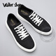 Walker Shop帆布鞋男士【舒適透氣】輕奢休閑鞋簡(jiǎn)約百搭布鞋一腳蹬男鞋軟底 黑色 41