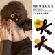 伊黛兒毛線(xiàn)花朵撞色發(fā)夾女溫柔bb夾2026新款高端側邊碎發(fā)劉海夾發(fā)卡頭飾 F3737花朵毛球發(fā)夾一對