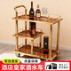 歐式皇家酒水車(chē)三層酒店小推車(chē)置物架手推鈦金蛋糕車(chē)餐車(chē)推車(chē) 皇家酒水車(chē)