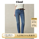ELAND【78%棉】牛仔褲女通勤微彈修身九分褲2025夏季新款 牛仔色(55)Indigo M /165
