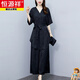 恒源祥時(shí)尚闊腿褲套裝女2025夏季新款高腰垂感雪紡連體裙褲兩件套洋氣 黑色 2XL 適合150-165斤左右