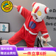 G.duck童裝寶寶睡衣秋冬季珊瑚絨連體衣加厚男童奧特曼睡袋兒童家居服 紅色 110 （建議身高100cm 4-5歲）cm