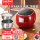 QUASHO日本品牌 無(wú)涂層316L不銹鋼球釜加厚內膽 低糖電飯煲 米湯分離瀝米飯 蒸飯鍋 3L家用 智能小電飯鍋 升級不銹鋼蓋-鮮紅色【316L不銹鋼球釜膽】 3L 適用1-4人