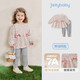 JELLYBABY兒童套裝女童娃娃衫打底褲兩件套女寶春秋整套衣服秋衣童裝