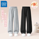 真維斯（Jeanswest）女童加絨褲子秋冬款中大童女孩一體絨加厚長(cháng)褲兒童彎刀闊腿休閑褲 【升級加絨2件更優(yōu)惠】03 150 【推薦體重70-85斤】