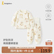 童泰（TONGTAI）寶寶套裝秋冬純棉夾棉嬰兒上衣兒童內衣高腰護肚褲子黃色90cm