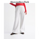Abercrombie & Fitch美式復古時(shí)尚氣質(zhì)抓絨闊腿LOGO運動(dòng)衛褲長(cháng)褲26春女裝147-5189 銀灰色 S (165/72A)