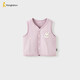 童泰（TONGTAI）嬰兒馬甲春秋季純棉寶寶衣服雙層加厚背心坎肩馬夾上衣紫色66cm