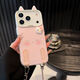 棒棒冰臉紅凱蒂適用蘋(píng)果17Promax手機殼女款iPhoneAir新款17Pro保護套17Promax 白色【臉紅凱蒂U152】彩銀+凱蒂貓耳朵+粉色鉚釘 蘋(píng)果17Promax