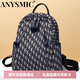 ANYSMIC輕奢侈品牌包包女包高檔印花雙肩包女士旅行背包新款大學(xué)生書(shū)包 極夜黑 28.5*31*12(cm)