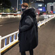 凡龍羽絨服男士2022新款過膝中長款加厚學(xué)生ins潮流大毛領(lǐng)百搭工裝冬季情侶外套男白鴨絨 黑色（真貉子毛領(lǐng)） L【建議120-140斤】