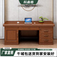 科森格 實(shí)木辦公桌老板桌椅組合新中式大班臺單人電腦桌家用寫(xiě)字書(shū)桌 39#2.0米+椅+6門(mén)書(shū)柜(升級款)