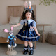 ZOUQIYAN服飾女童朱迪兔子警官裙子兒童瘋狂動(dòng)物城連衣裙夏公主裙洛麗塔演出服 裙子+領(lǐng)帶包包腰帶兔子 110 cm