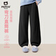 小豬班納（PEPCO）兒童長(cháng)褲春秋彎刀直筒褲男女潮童休閑長(cháng)褲寬松洋氣衛褲 黑色 120