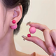 非金屬亞克力耳飾 多巴胺爆款兩戴耳環(huán)小眾糖果色百搭甜美時(shí)尚ins 大小珠子兩戴耳釘