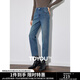 初語(yǔ)黑科技蓄暖焱姜牛仔褲女2024秋冬新款復古藍九分褲加絨哈倫褲 復古藍預售1-21 加絨 28