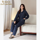 多俏美秋冬季睡衣女純棉夾棉襖三層保暖加厚加棉全棉冬款冬天家居服套裝 TG66104|套裝 XL （建議體重120-140斤）