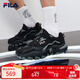 FILA 斐樂(lè )官方掠奪者跑步鞋春夏撞色男款休閑運動(dòng)鞋 黑/中灰-BM 42