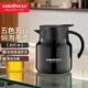 金灶（KAMJOVE）雙層保溫隔熱燜泡壺316不銹鋼內膽泡茶壺茶水分離沏茶壺沖茶壺 黑色（五行·水） 700ml