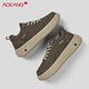 奧康（Aokang）男士工裝板鞋2026春夏中幫男鞋休閑馬丁鞋防滑耐磨百搭戶(hù) 卡其綠 41 標準運動(dòng)鞋碼數