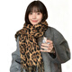 暄琰甜酷復古豹紋流蘇圍巾女千禧辣妹風(fēng)秋冬加厚親膚披肩圍脖 流蘇圍巾【黃豹紋】