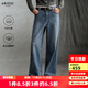 艾諾絲雅詩(shī)【商場(chǎng)同款】2025冬季新品復古丹寧純棉高腰直筒牛仔褲女40933286 牛仔蘭 M