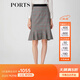 PORTS寶姿春夏新品女裝格子優(yōu)雅包臀裙魚(yú)尾半身裙LM8S005NFF029 黑色格子 XS (2)