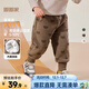 嘟嘟家【柔軟厚實(shí)】?jì)和澴忧锒罴咏q寶寶冬裝嬰兒保暖褲女童男童棉褲 咖色小熊 90
