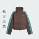 阿迪達斯（adidas）阿迪達斯三葉草羽絨服女25冬新保暖戶(hù)外運動(dòng)休閑立領(lǐng)面包夾克外套 KG4909 M