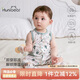 歡喜小熊嬰幼兒純棉背心連體衣寶寶薄款哈衣新生夏裝無(wú)袖連體衣