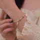 999銀碎銀子手鏈人工寶石女輕奢高級感手串 碎銀幾兩手鏈 銀約3g（人工測量，誤差+-0.5g為正常范圍，介意勿拍）