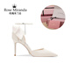 玫瑰米蘭達RoseMiranda高跟鞋婚鞋法式氣質(zhì)中空涼鞋女 【牛皮】【8.5CM跟高 米白色】 37