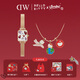 丹尼爾惠靈頓（DanielWellington）DW×HelloKitty女士手表復古小方糖腕表搭鎖骨項鏈套裝禮盒送女友