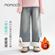 瑪米瑪卡（MOMOCO）兒童牛仔褲加絨厚款冬季男童女童褲子 09藍色 女童  130   