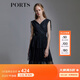 PORTS寶姿春夏新品女裝V-領(lǐng)無(wú)袖中長(cháng)連衣裙SM8D059MLN001 黑色 M (6)