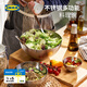宜家（IKEA）布朗達布蘭科不銹鋼沙拉盆烘焙料理盆面盆碗家用餐具 不銹鋼上菜用碗28cm