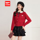 IEF/愛(ài)依服2025秋冬新款法式甜美減齡少女風(fēng)設計感百搭毛織上衣 果醬紅 均碼