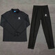 卡爾美（KELME）體育足球田徑訓練立領(lǐng)長(cháng)袖長(cháng)褲寬松速干男套裝運動(dòng)健身跑步半拉鏈 黑色套裝(半拉鏈)KEM單標 M